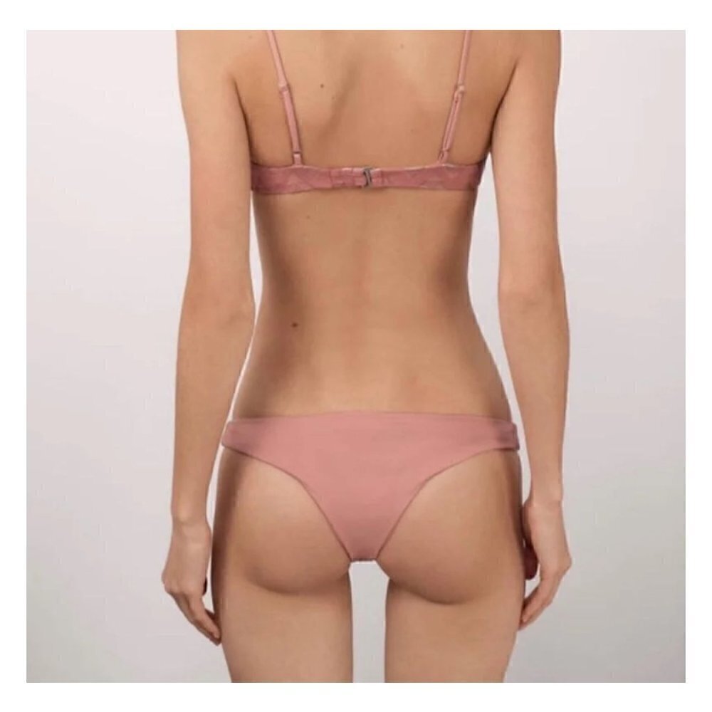 NWT Tavik Ali Mini Swim Bottom Textured Chevron in Rose Dawn - Medium - Picture 8 of 8